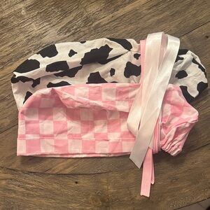 Ponytail style scrub hats